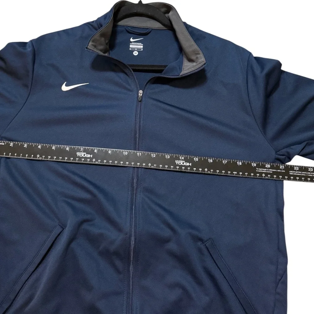 Nike Men's Epic Training Jacket Navy Blue Grey Full Zip Dri-FIT Running Track M